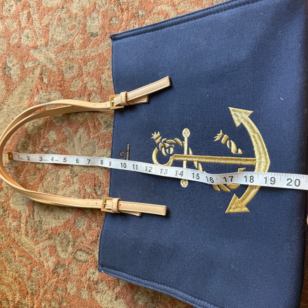 Spartina 449 Navy Blue Tote Nautical - Picture 8 of 10